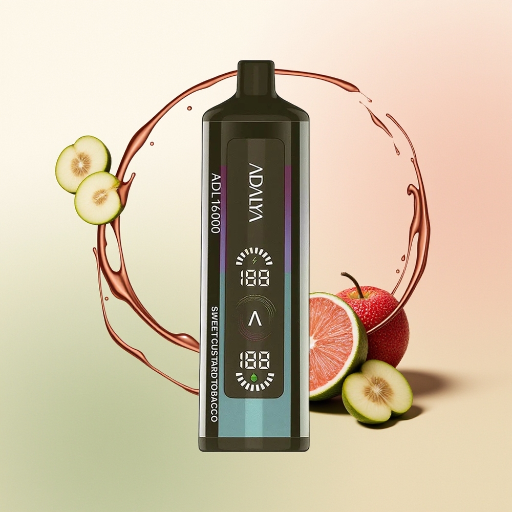 Adalya ADL 16000 PRO Tembakau Custard Manis dengan Layar Digital