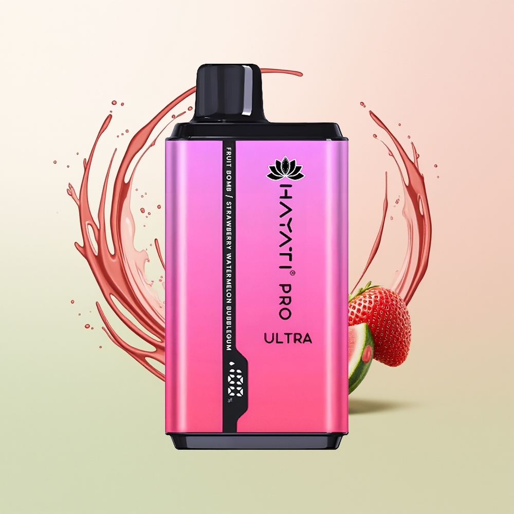 Hayati Pro Ultra 15000 Bom Buah Straw Semangka Permen Karet Nikotin 2%