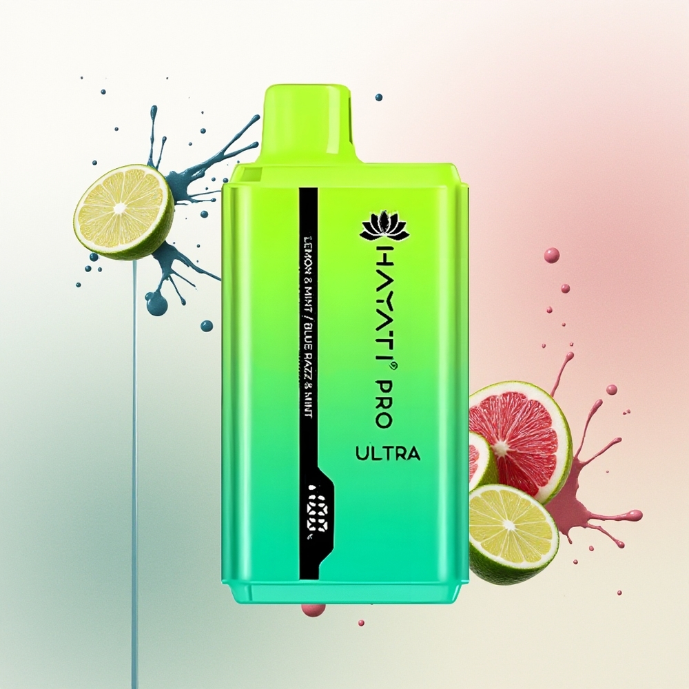Hayati Pro Ultra 15000 Lemon & Mint Blue Razz & Mint dengan Kapasitas 2 12ml