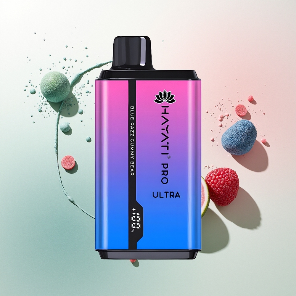 Hayati Pro Ultra 15000 Permen Karet Biru Rasa 2% Nikotin