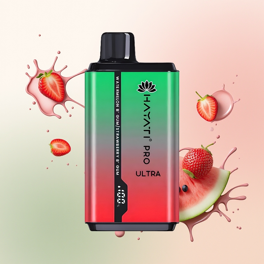 Hayati Pro Ultra 15000 Permen Karet Semangka Permen Karet Stroberi dengan Kapasitas 24ml