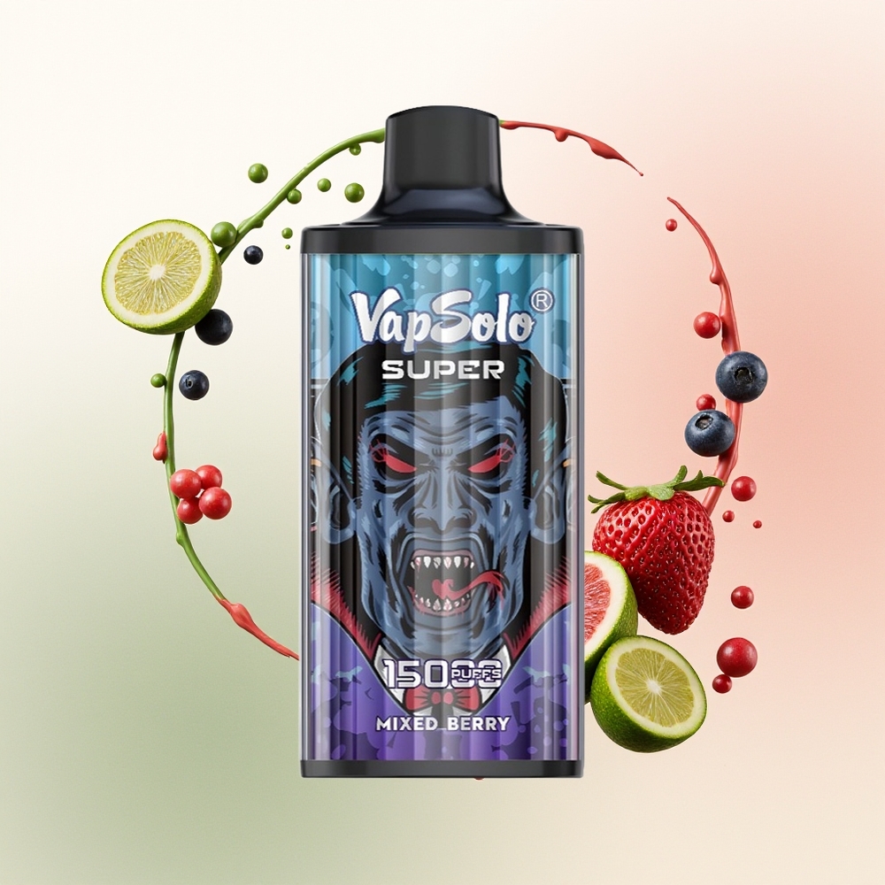 Vapsolo Super 15000 Buah Beri Campuran dengan Kapasitas Baterai 850mAh