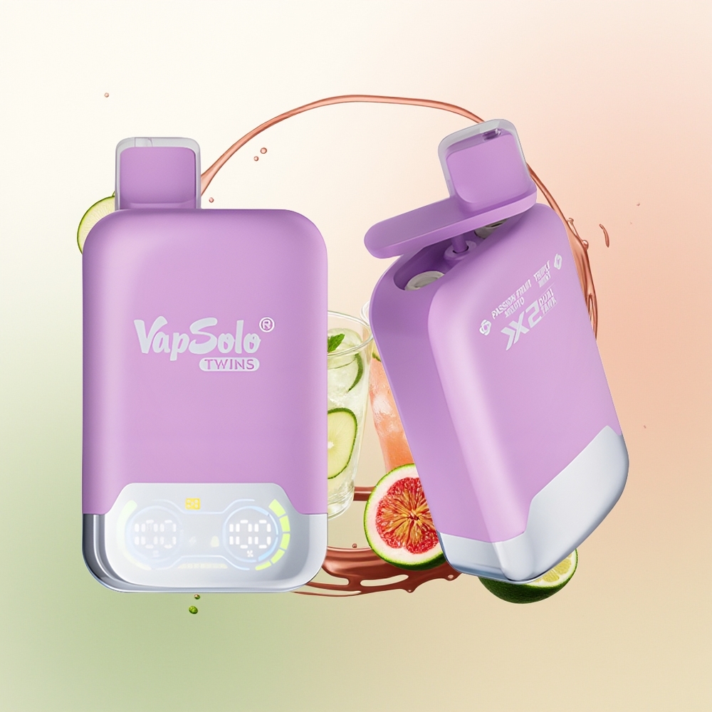 Vapsolo Twins 20000 Markisa Mojito & Triple Mint dengan 40 ml E-Cairan