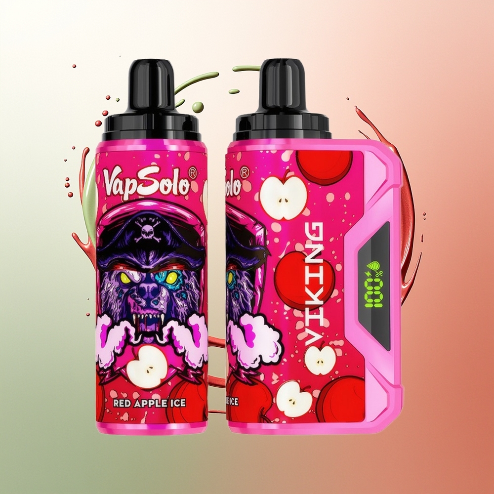 VapSolo VIKING 12000 Apel Merah Es Tipe-C 22ml