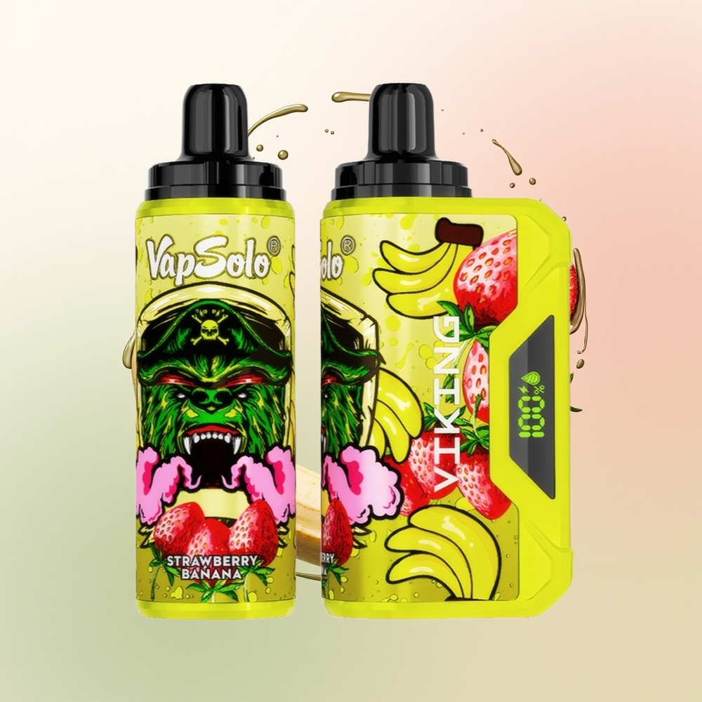 VapSolo VIKING 12000 Stroberi Pisang Tipe-C 22ml