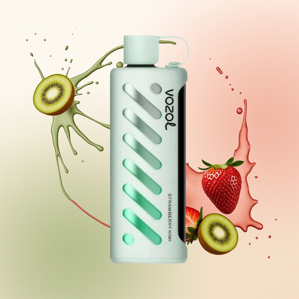 VOZOL Gear Shisha 25000 Stroberi Kiwi dengan Dual Mesh